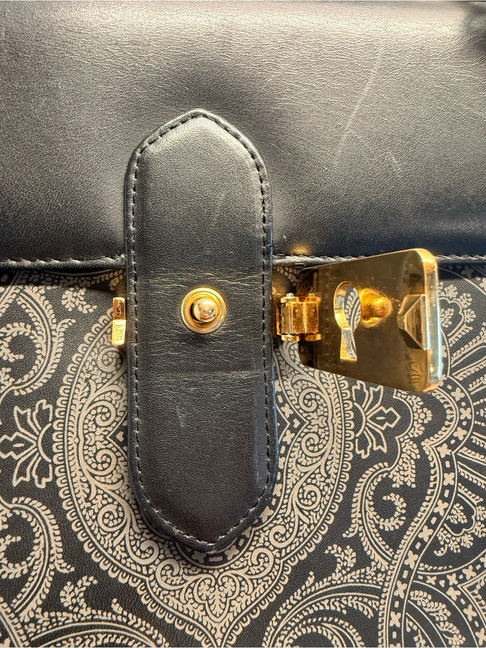 VINTAGE Valentino Garavani Archive Paisley Top Handle Satchel 2-Way Bag - Picture 4 of 10